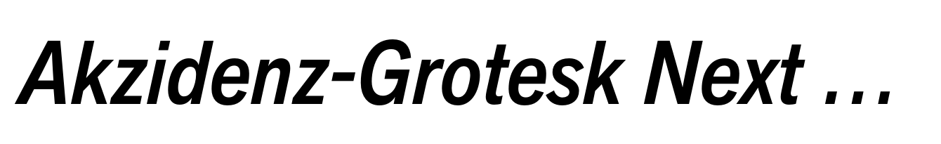 Akzidenz-Grotesk Next Condensed Medium Italic